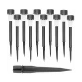 Σετ ηλιακά φωτιστικά κήπου καρφωτά λευκο φώς 30cm 10τμχ