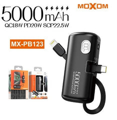 Moxom Mini Power Bank 5000mAh Μαύρο