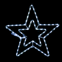 Χριστουγεννιάτικο αστέρι ψυχρό χρώμα LED 58x58cm