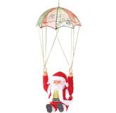 Χριστουγεννιάτικη Φιγούρα Άγιος Βασίλης 41cm με Αλεξίπτωτο και μουσική