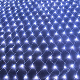 Χριστουγεννιάτικα Λαμπάκια Δίχτυ LED Ψυχρό Χρώμα με Διαφανές Καλώδιο 3m x 2m 192LED