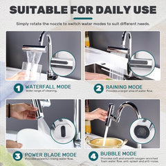 Περιστρεφόμενη Προέκταση Βρύσης με 4 λειτουργίες ροής