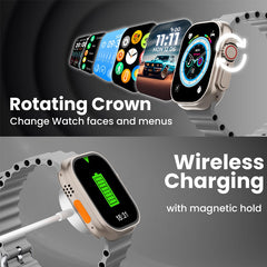 Smartwatch S9 Ultra 2 μαύρο με Παλμογράφο