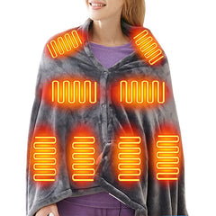 Ηλεκτρική Θερμαινόμενη Κουβέρτα – Ζακέτα Fleece με Power bank