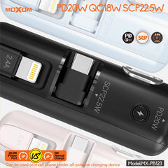 Moxom Mini Power Bank 5000mAh Μαύρο