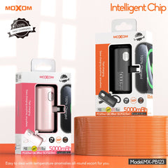 Moxom Mini Power Bank 5000mAh Μαύρο