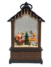 Χριστουγεννιάτικο Φαναράκι με Φωτισμό, Μουσική και κινούμενο χιόνι 21cm