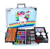 Σετ Ζωγραφικής Μονόκερος Σε Βαλίτσα αλουμινίου ρόζ ή μπλέ 145 Τεμάχια