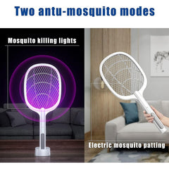 Επαναφορτιζόμενη εντομοαπωθητική ρακέτα με βάση και UV φωτισμό