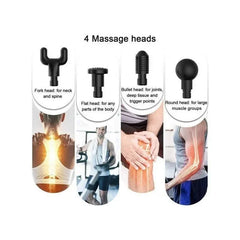 Massage Gun Συσκευή Μασάζ Για όλο Το Σώμα Με 4 Κεφαλές
