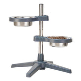 Διπλό μπόλ φαγητού κατοικιδίων με ρυθμιζομενη βάση