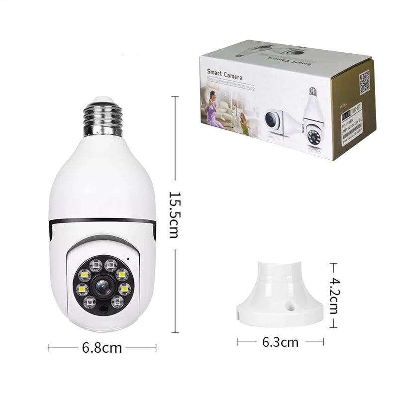 Κρυφή περιστρεφόμενη WiFi Κάμερα Λάμπα 1080p με Υποδοχή για Κάρτα Μνήμης