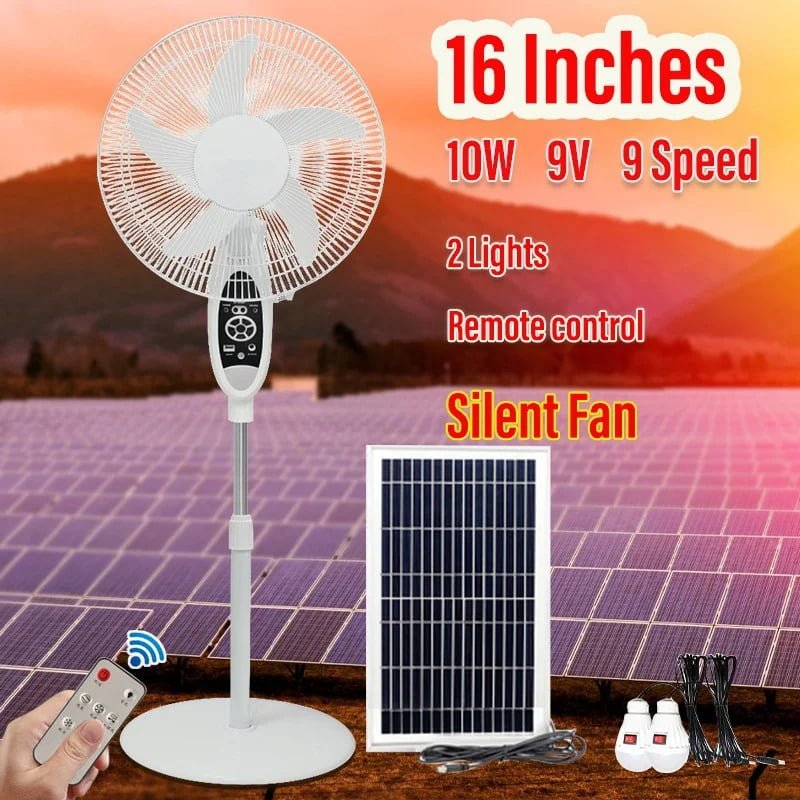 Ηλιακός Ανεμιστήρας με βάση 16inches GDTIMES  GD-936S