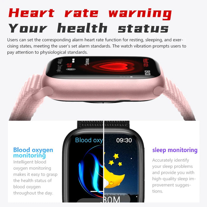Smartwatch Ultra 9 Μαύρο με Παλμογράφο