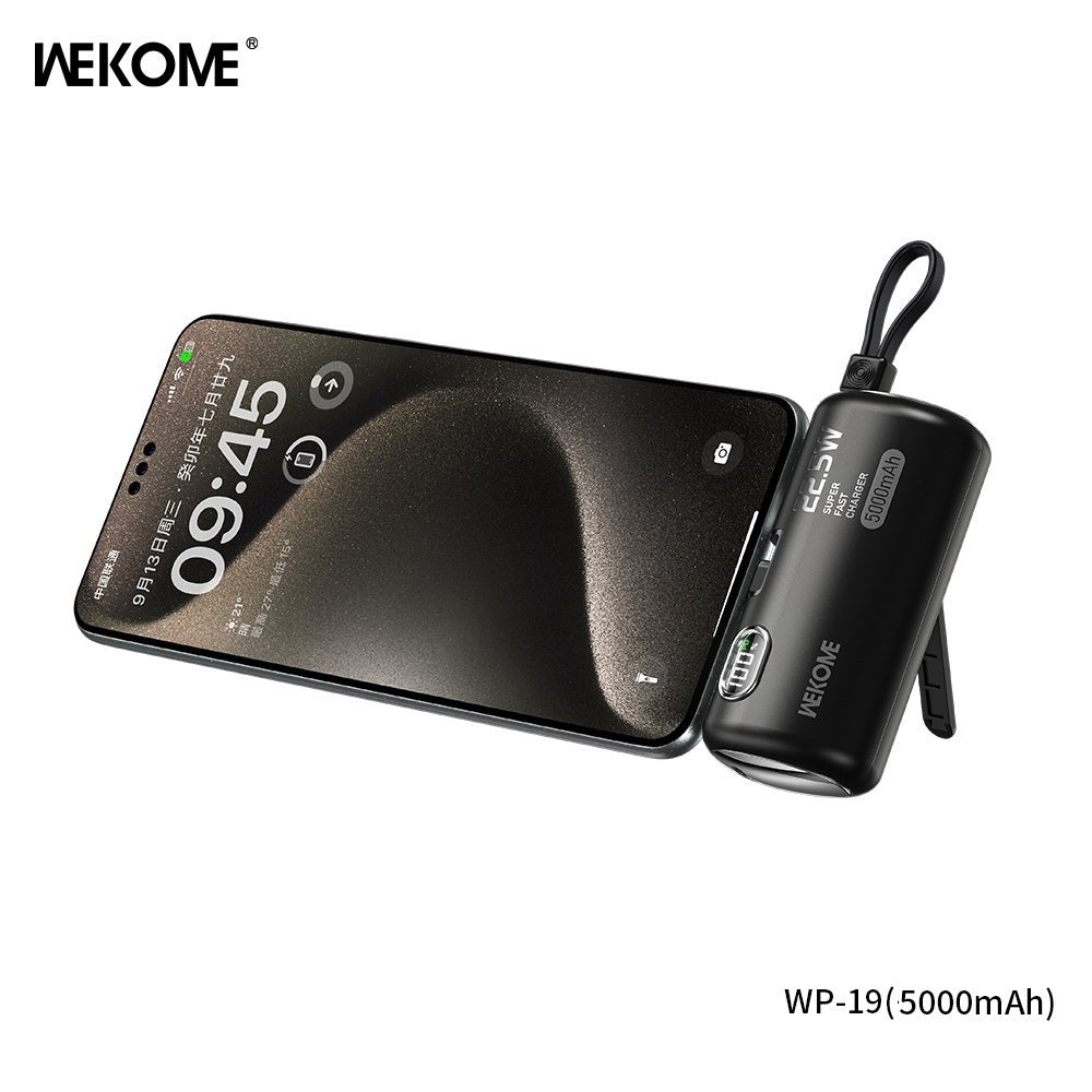 Moxom Mini Power Bank 5000mAh Μαύρο