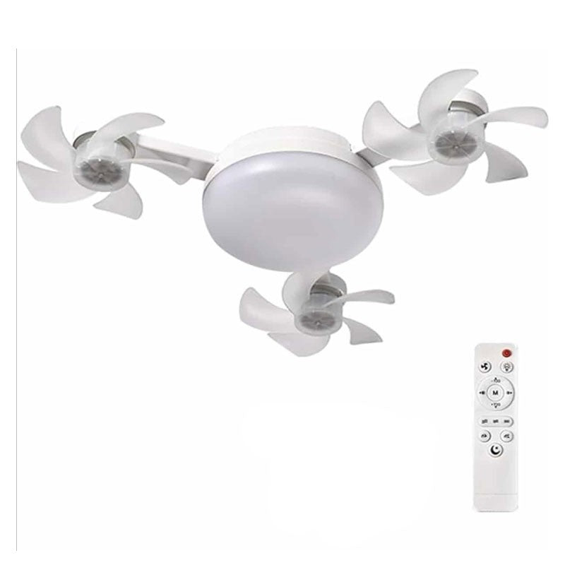 Ανεμιστήρας drone με λάμπα Ε27 και τηλεχειριστήριο (Δύο τεμάχια)