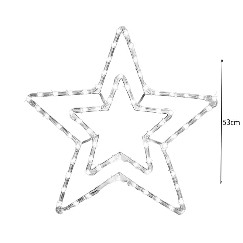 Χριστουγεννιάτικο αστέρι ψυχρό χρώμα LED 58x58cm