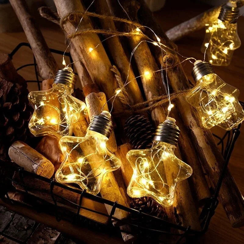 LED χριστουγεννιάτικα φωτάκια θερμό φως 3m 10 LED