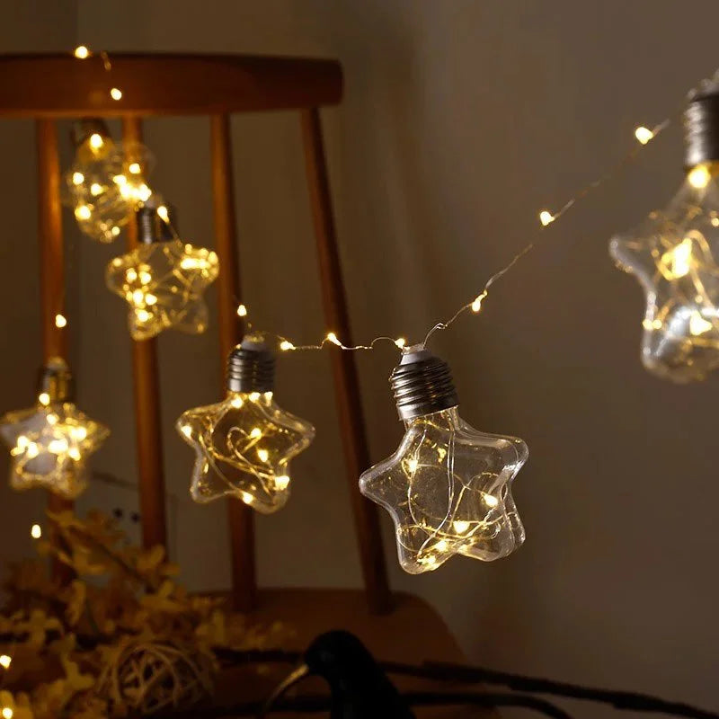 LED χριστουγεννιάτικα φωτάκια θερμό φως 3m 10 LED