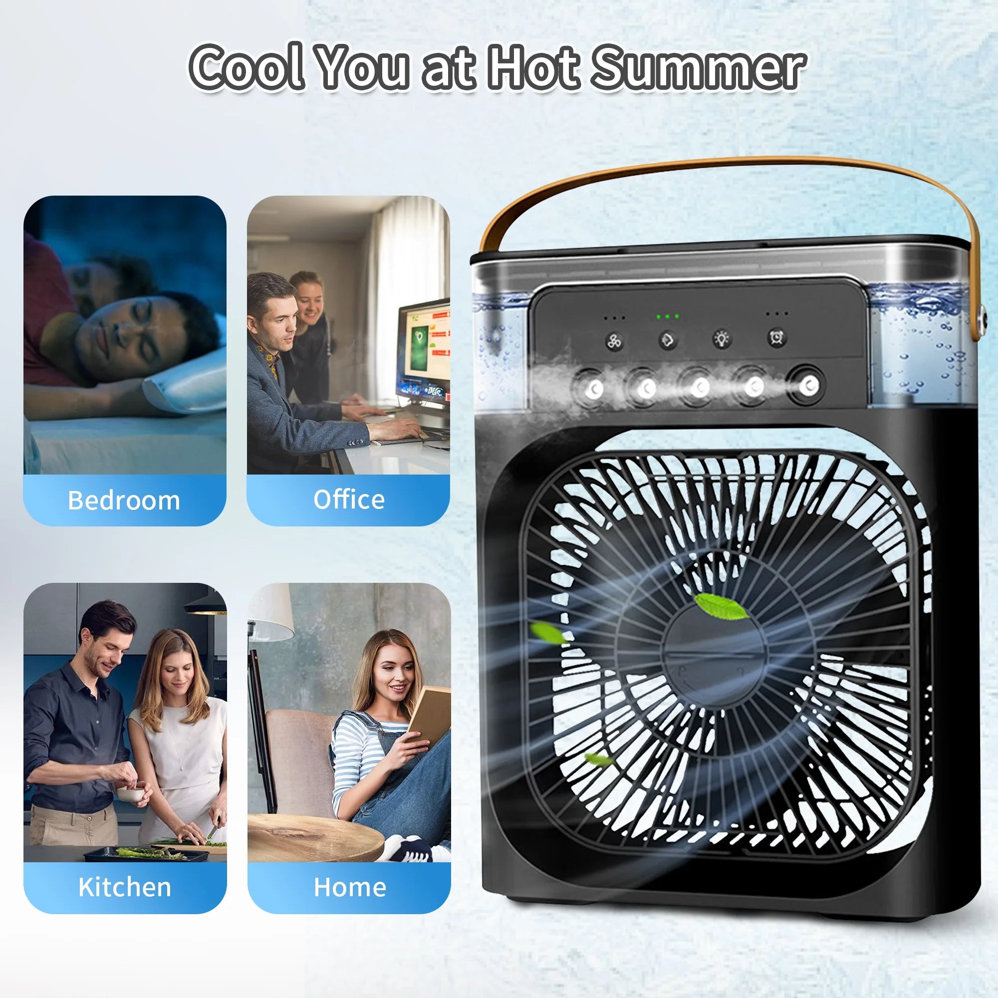 Ανεμιστήρας / Air Cooler και Υγραντήρας με Φωτισμό LED