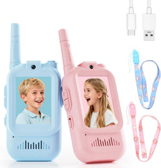 Παιδικά walkie talkie με οθόνη & κάμερα επαναφορτιζόμενα 2 τεμάχια