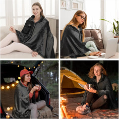 Ηλεκτρική Θερμαινόμενη Κουβέρτα – Ζακέτα Fleece με Power bank