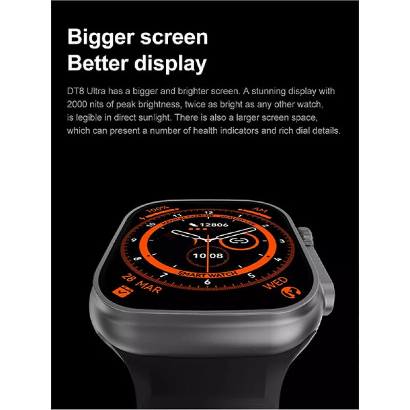 Smartwatch S9 Ultra 2 Γκρί με Παλμογράφο