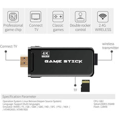Κονσόλα παιχνιδιών 4K Ultra Game Stick με 20.000 παιχνίδια και 2 ασύρματα χειριστήρια