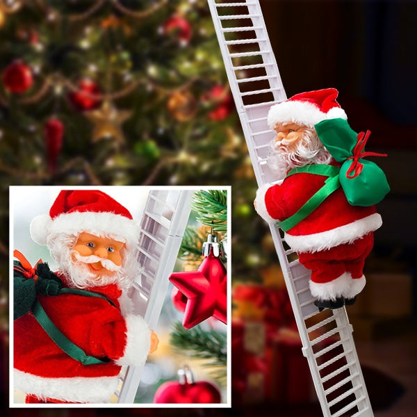 Διακοσμητικός Άγιος Βασίλης με Σκάλα "Ladder Santa"