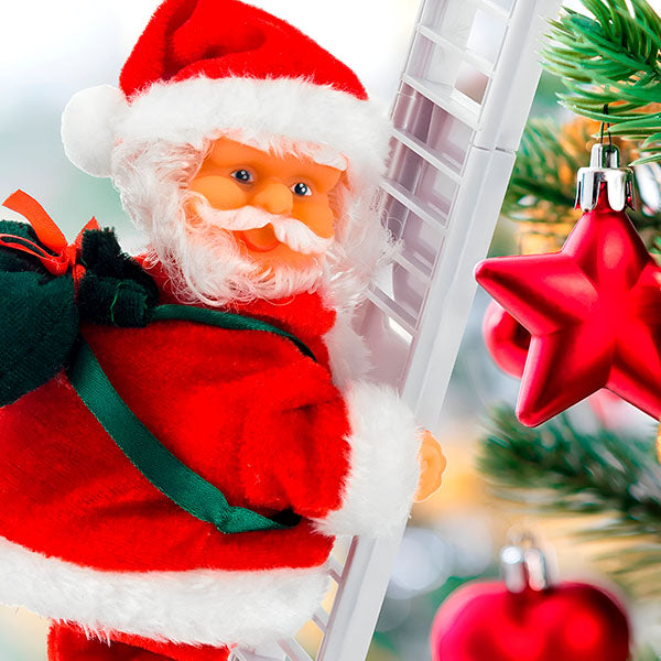Διακοσμητικός Άγιος Βασίλης με Σκάλα "Ladder Santa"