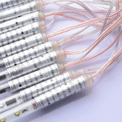 Χριστουγεννιάτικη LED Βροχή Μετεωριτών 8τμχ x 50cm Πολύχρωμος RGB Φωτισμός - Βροχή Μετεωριτών
