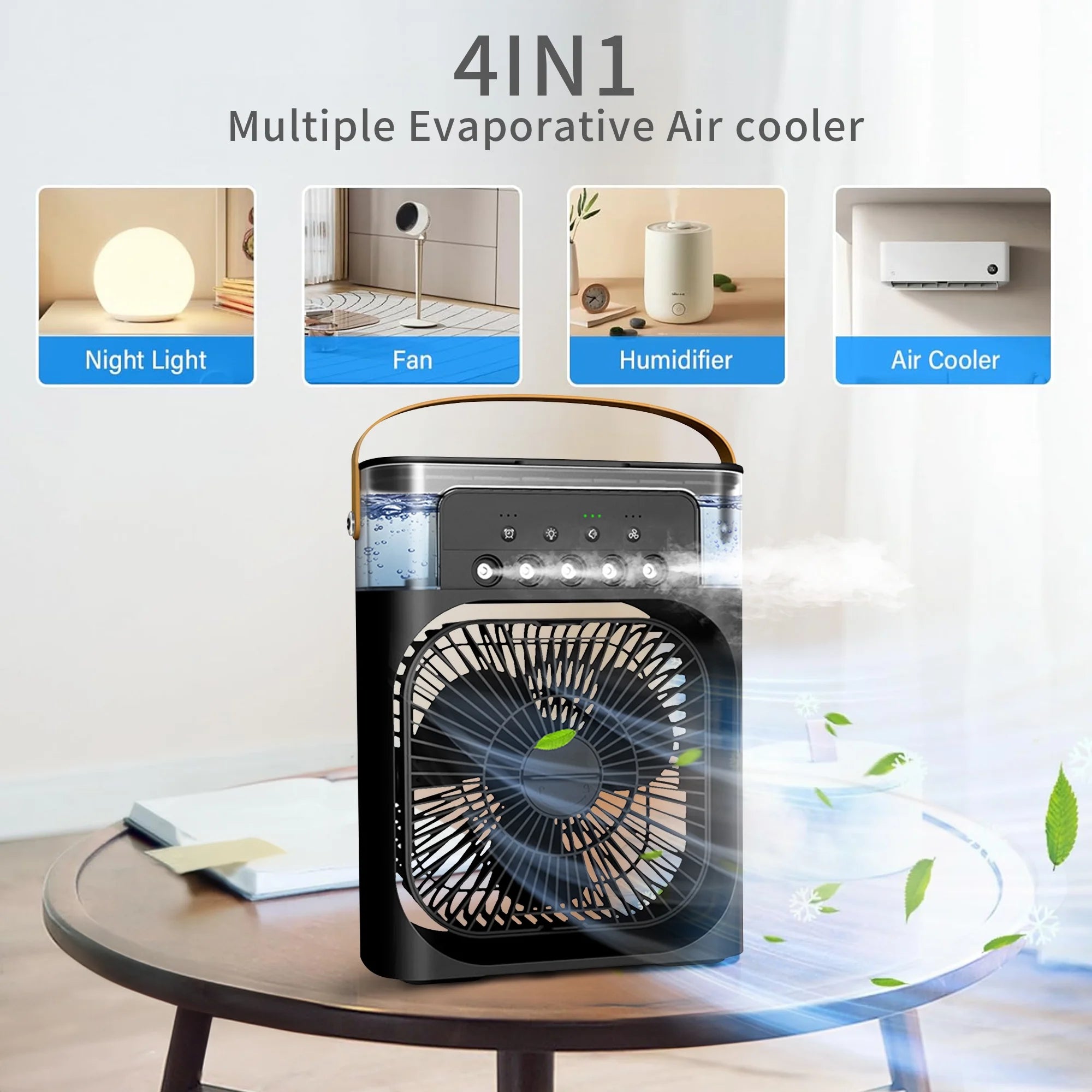 Ανεμιστήρας / Air Cooler και Υγραντήρας με Φωτισμό LED