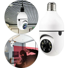 LYLU Κάμερα Ασφαλείας WiFi 360° Τύπου Λάμπας ντουί Ε27