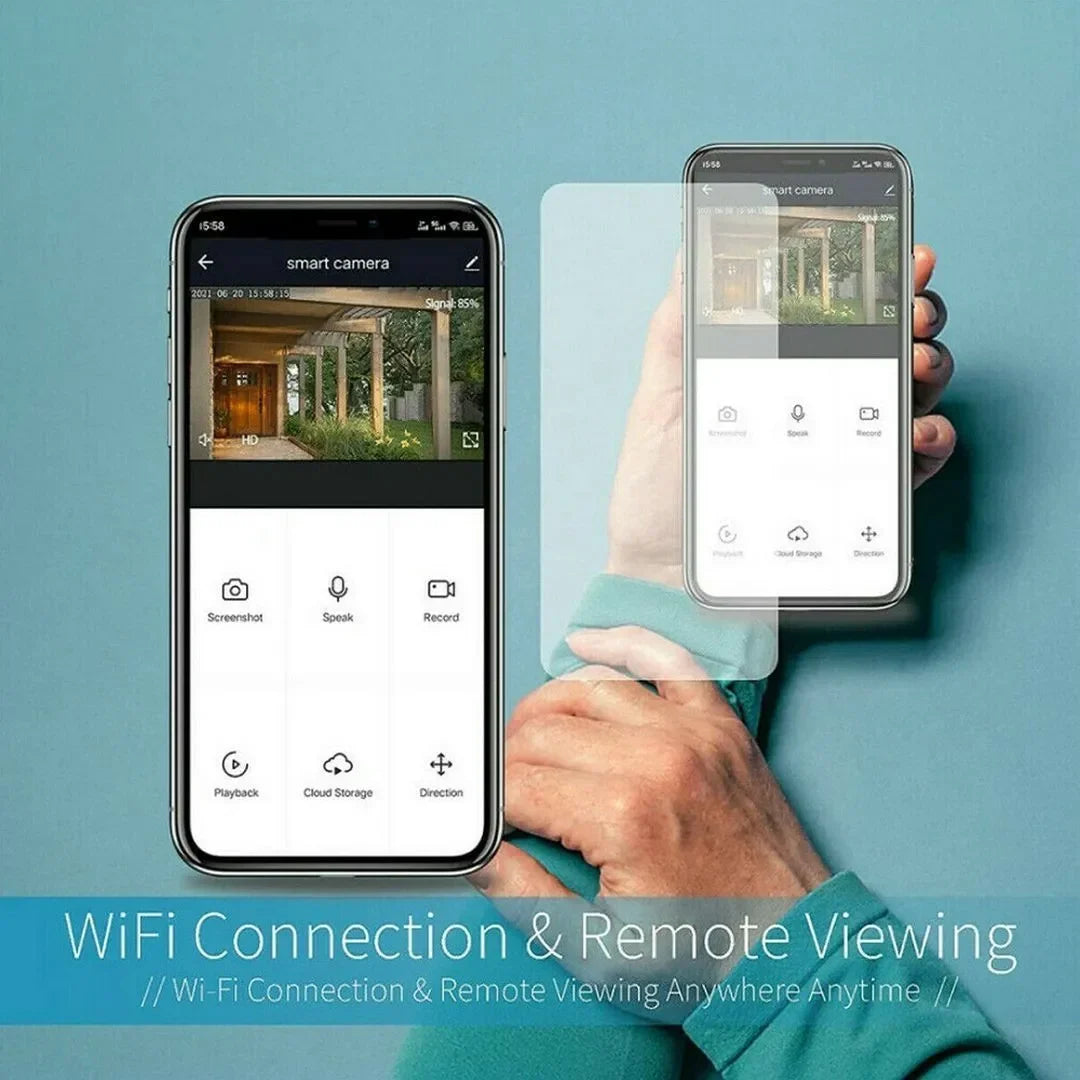 Κρυφή περιστρεφόμενη WiFi Κάμερα Λάμπα 1080p με Υποδοχή για Κάρτα Μνήμης