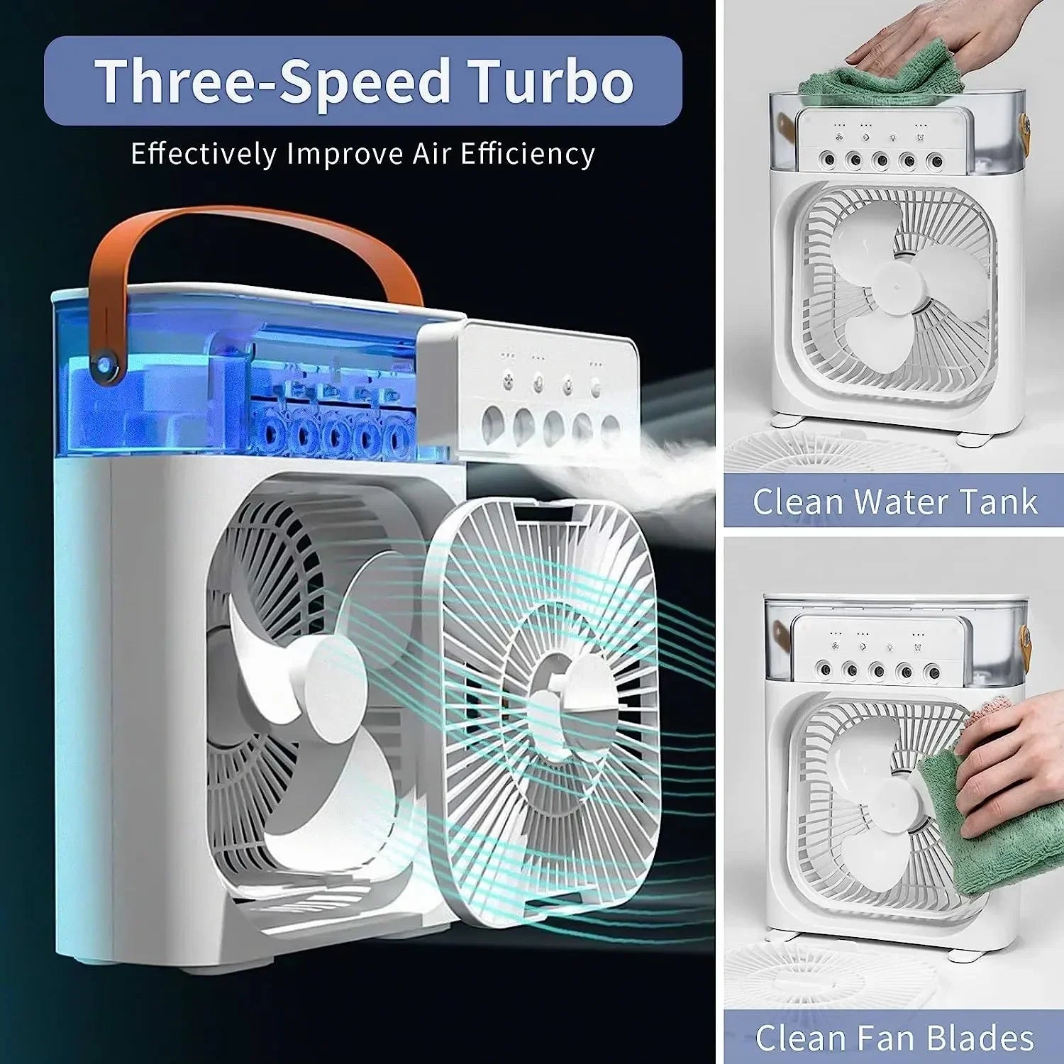 Ανεμιστήρας / Air Cooler και Υγραντήρας με Φωτισμό LED